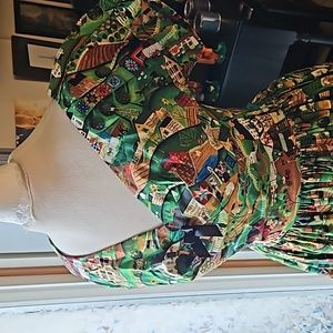 Bernie Dexter Green Village Print Midi Dress